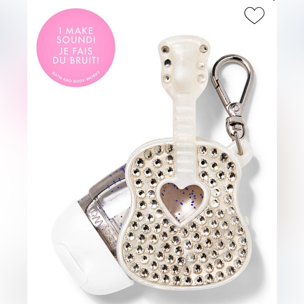 Bath & Body Works Sound Making Bling Guitar Pocketbac Holder Guitar